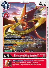 Shoutmon (King Version) - BT12-011 - P (Across Time Pre-Release Promo) - Foil