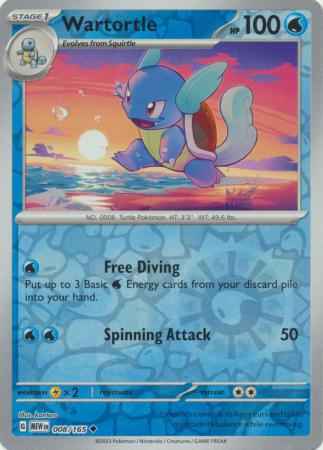 Wartortle - 008/165 - Uncommon - Reverse Holo