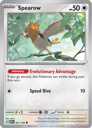 Spearow - 021/165 - Common - Reverse Holo