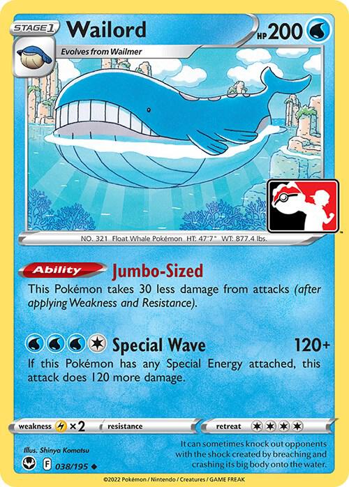 Wailord - 038/195 - Uncommon Holo