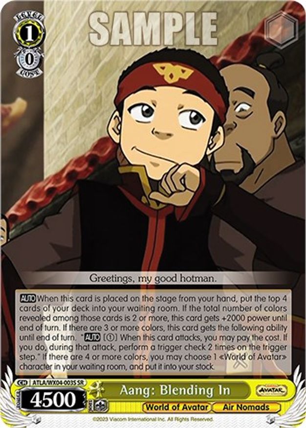 Aang: Blending In - ATLA/WX04-003S - SR