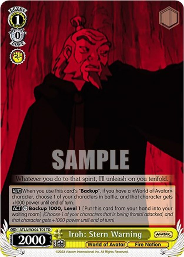 Iroh: Stern Warning - ATLA/WX04-T05 - TD