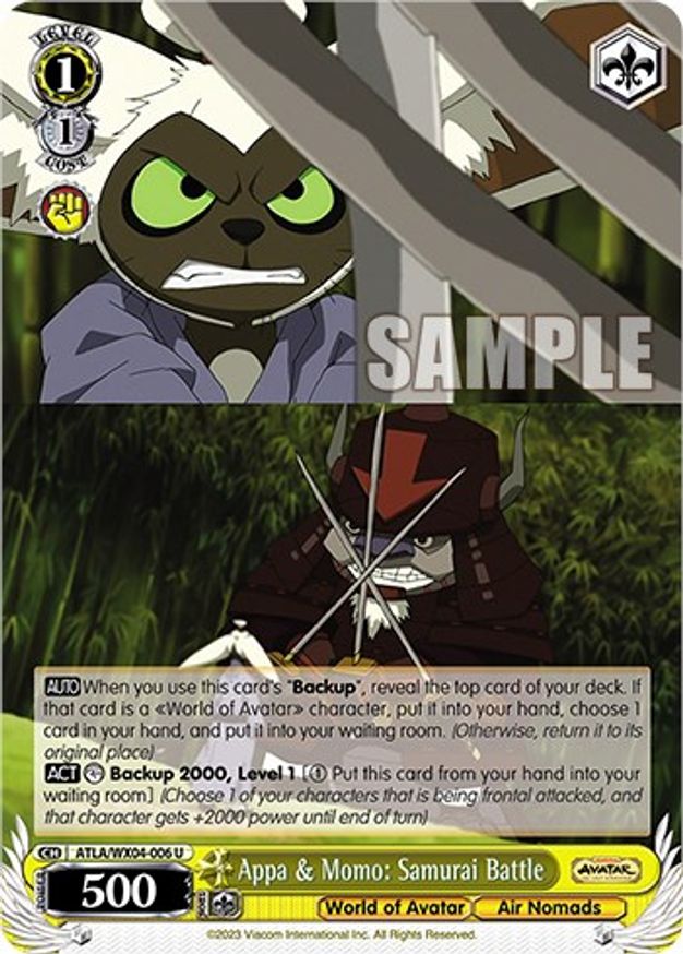Appa & Momo: Samurai Battle - ATLA/WX04-006 - U