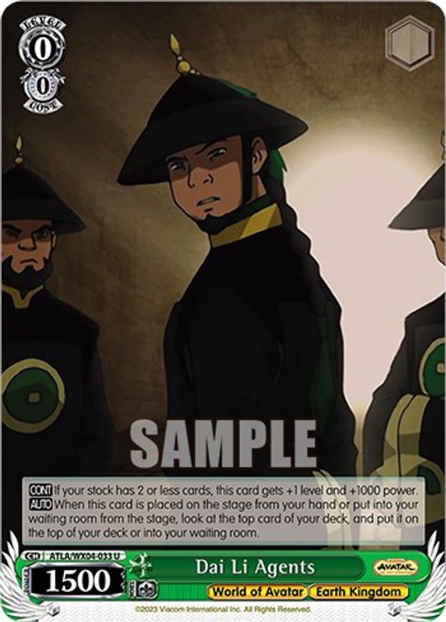 Dai Li Agents - ATLA/WX04-033 - U