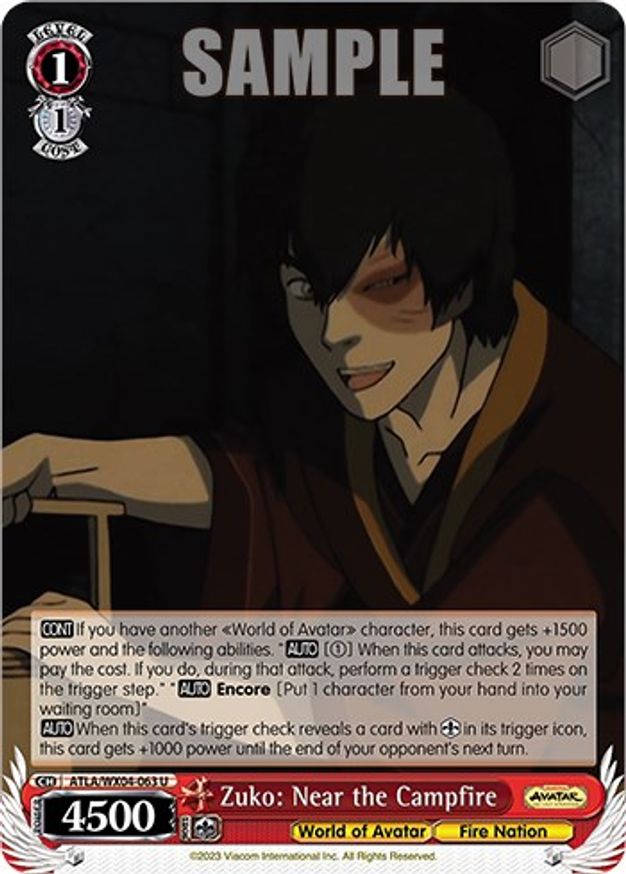 Zuko: Near the Campfire - ATLA/WX04-063 - U