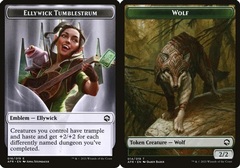 Wolf // Emblem - Ellywick Tumblestrum Double-sided Token