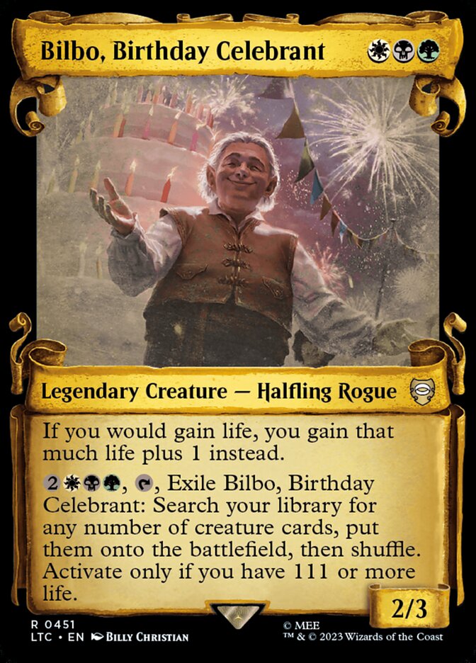 Bilbo, Birthday Celebrant - Foil - Showcase Scrolls