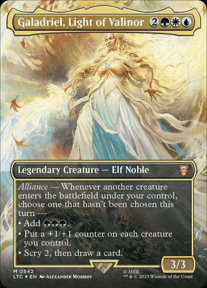 MTG foil 英語版 Galadriel's Dismissal 4枚セット Galadriel's Dismissal (Borderless) (Surge Foil) - Commander: The