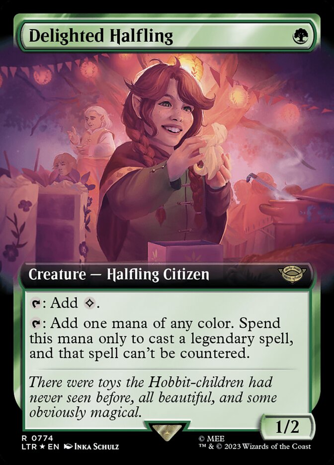 Delighted Halfling - Surge Foil - Extended Art