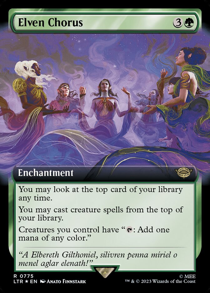 Elven Chorus ~ Extended Art - Surge Foil