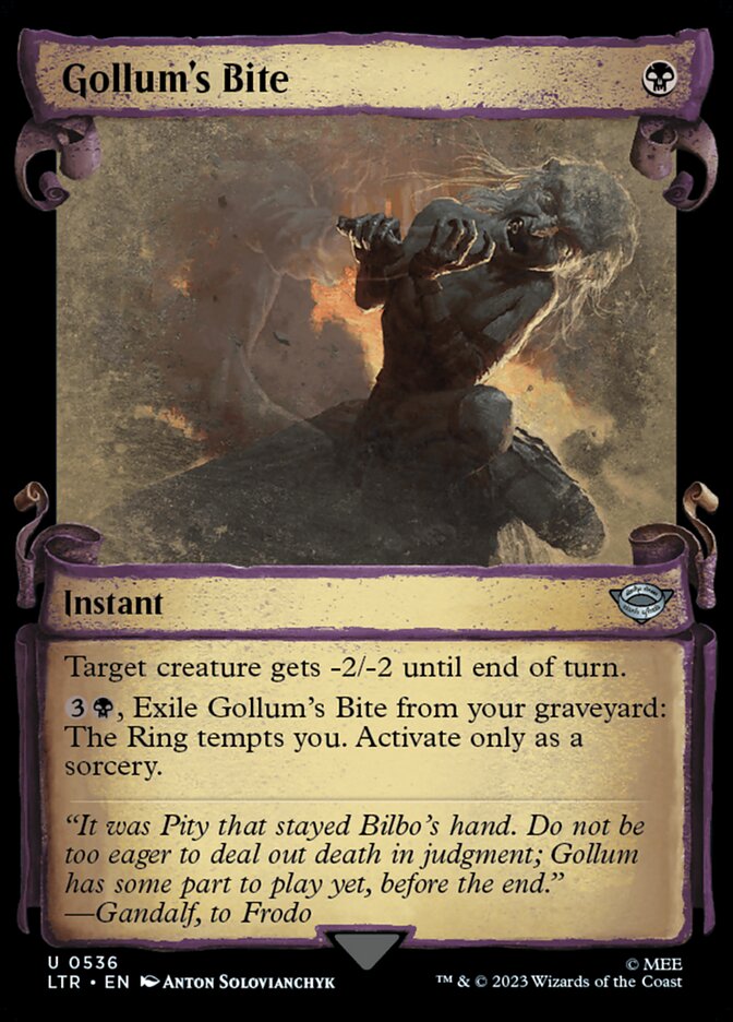 Gollums Bite - Foil - Showcase Scrolls