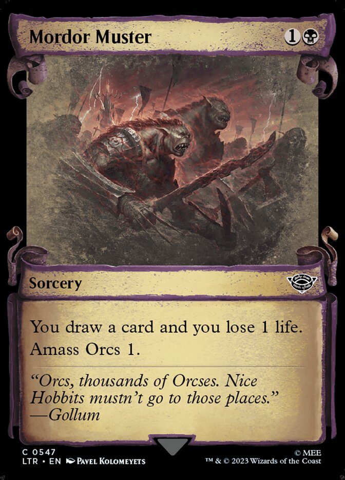 Mordor Muster - Showcase (Scrolls) (547) - Foil