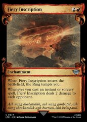 Fiery Inscription (0577) (Showcase Scrolls) - Silver Foil