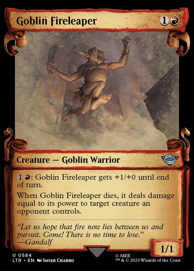 Goblin Fireleaper - Foil - Showcase Scrolls