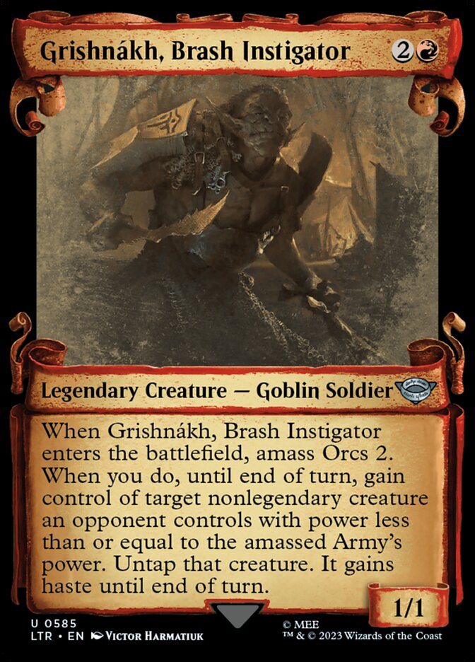 Grishnakh, Brash Instigator - Foil - Showcase Scrolls