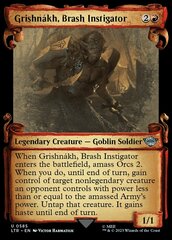 Grishnakh, Brash Instigator (0585) (Showcase Scrolls) - Silver Foil