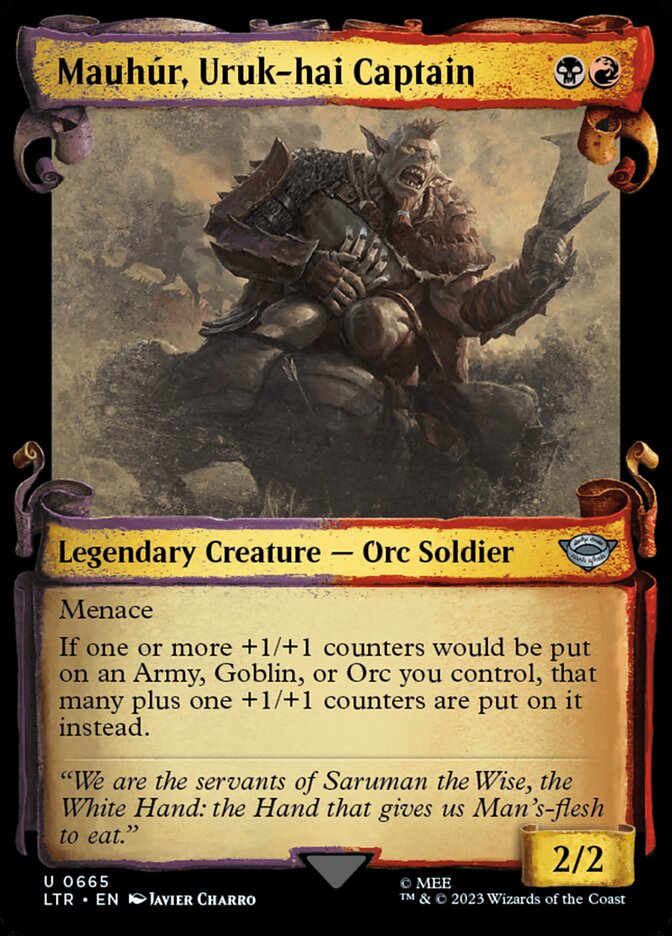 Mauhur, Uruk-hai Captain - Foil - Showcase Scrolls