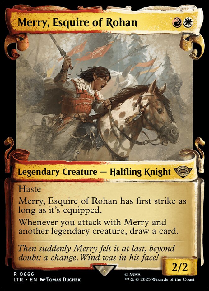 Merry, Esquire of Rohan - Foil - Showcase Scrolls