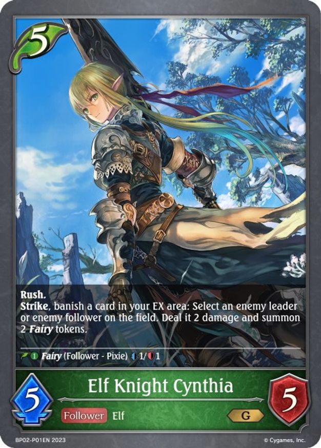 Elf Knight Cynthia - BP02-P01EN - P - Foil