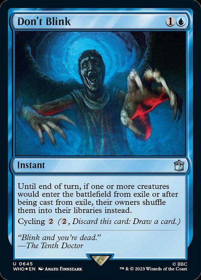 mtg green blink cards Don't Blink (surge foil)