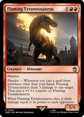 Flaming Tyrannosaurus - Foil