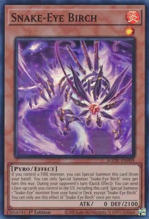 Snake-Eye Birch - AGOV-EN009 - Super Rare - 1st Edition Snake-Eye Birch - AGOV-EN009 - Super Rare - 1st Edition