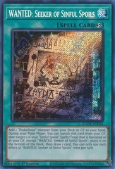 WANTED: Seeker of Sinful Spoils - AGOV-EN054 - Secret Rare - 1st Edition