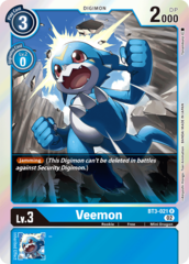 Veemon - BT3-021 - R (Resurgence Booster Reprint) - Foil