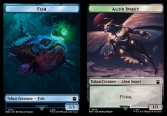 Fish // Alien Insect Double-Sided Token - Foil