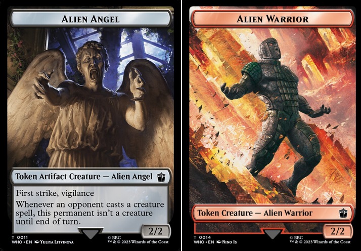 Alien Angel // Alien Warrior Double-Sided Token - Foil