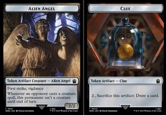 Alien Angel // Clue (0023) Double-Sided Token - Foil