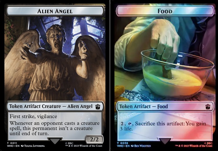 Alien Angel // Food (0058) Double-Sided Token - Surge Foil