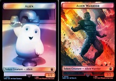 Alien // Alien Warrior Double-Sided Token - Surge Foil