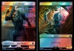 Alien Rhino // Mutant Double-Sided Token - Surge Foil