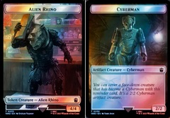 Alien Rhino // Cyberman Double-Sided Token - Surge Foil