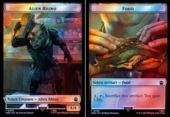 Alien Rhino // Food (0059) Double-Sided Token - Surge Foil