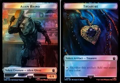 Alien Rhino // Treasure (0061) Double-Sided Token - Surge Foil