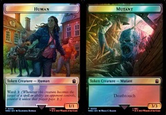 Human (0038) // Mutant Double-Sided Token - Surge Foil