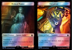 Human Noble // Treasure (0062) Double-Sided Token - Surge Foil