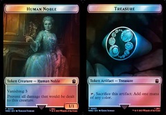 Human Noble // Treasure (0063) Double-Sided Token - Surge Foil