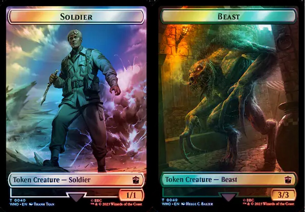 Soldier // Beast Double-Sided Token - Surge Foil