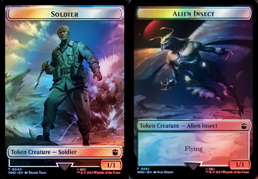Soldier // Alien Insect Double-Sided Token - Surge Foil