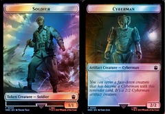 Soldier // Cyberman Double-Sided Token - Surge Foil