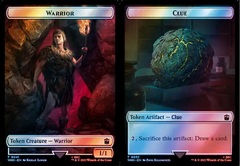 Warrior // Clue (0053) Double-Sided Token - Surge Foil