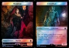 Warrior // Cyberman Double-Sided Token - Surge Foil