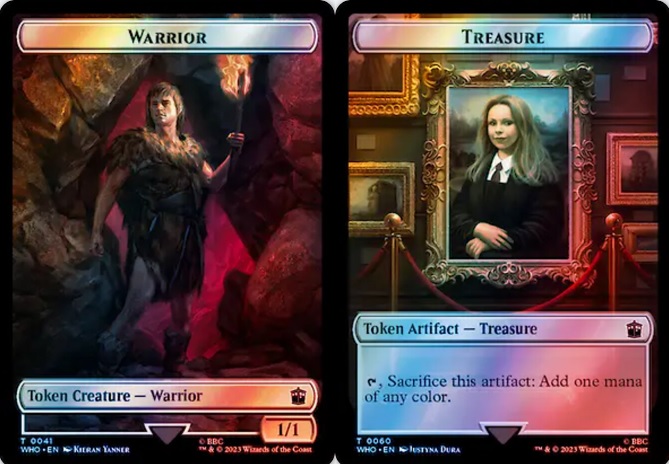 Warrior // Treasure (0060) Double-Sided Token - Surge Foil