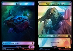 Fish // Alien Salamander Double-Sided Token  - Surge Foil