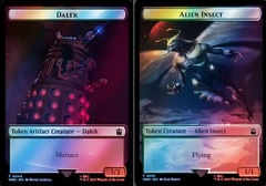 Dalek // Alien Insect Double-Sided Token - Surge Foil