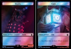 Dalek // Clue (0054) Double-Sided Token - Surge Foil