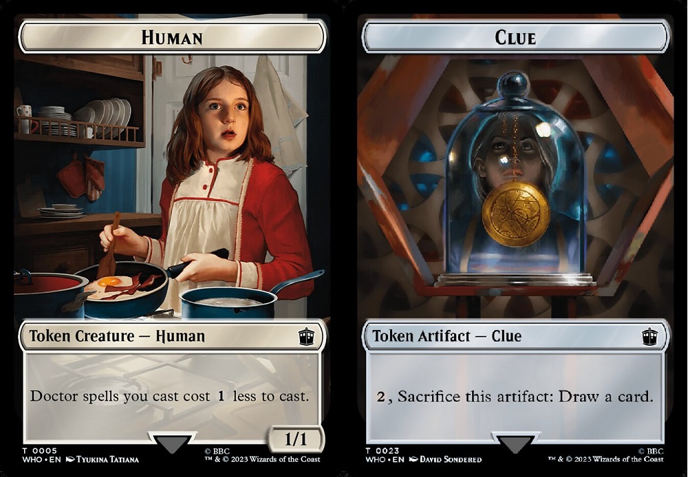 Human (0005) // Clue (0023) Double-Sided Token - Foil